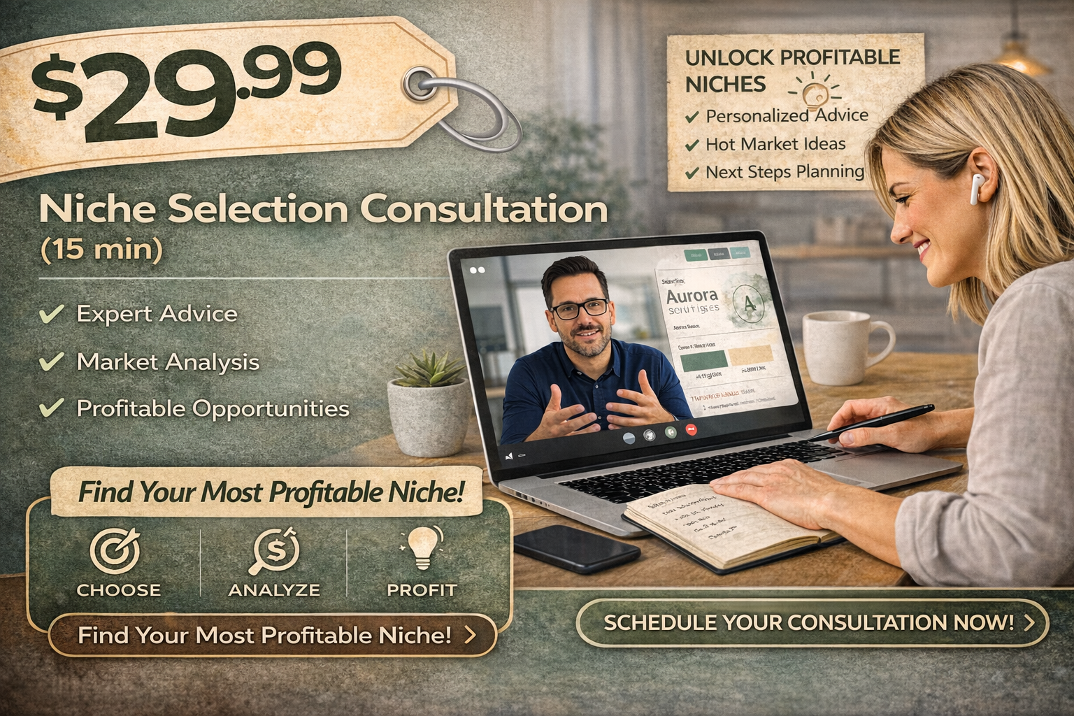 Niche Selection Consultation (15 min) – $29.99