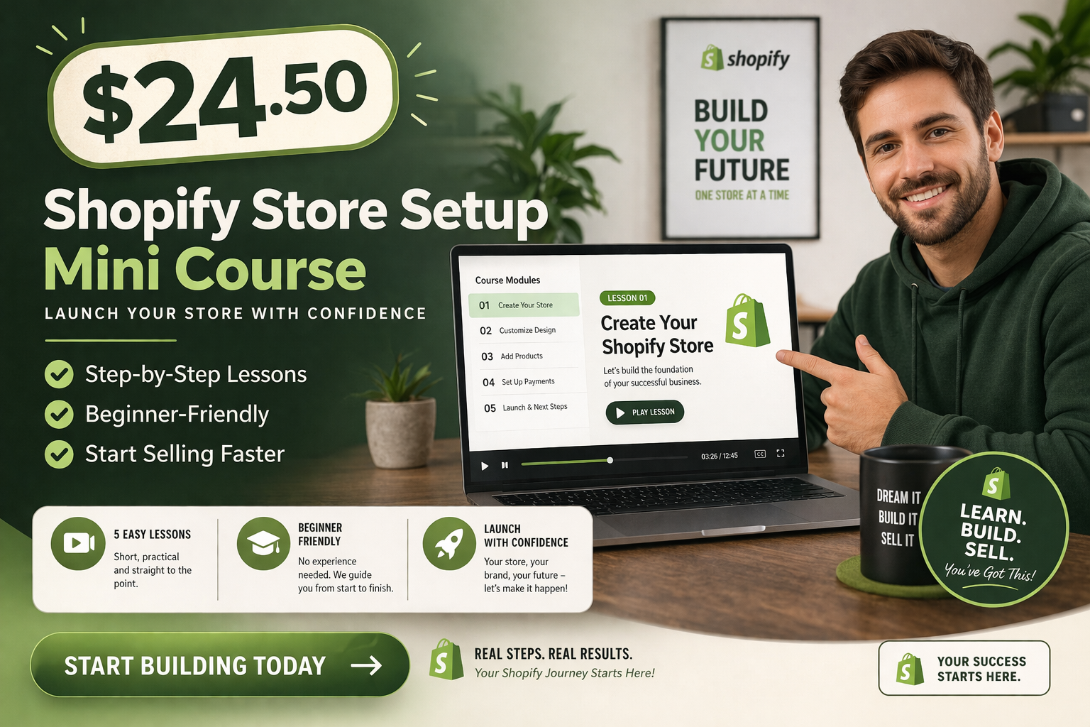 Shopify Store Setup Mini Course – $24.50